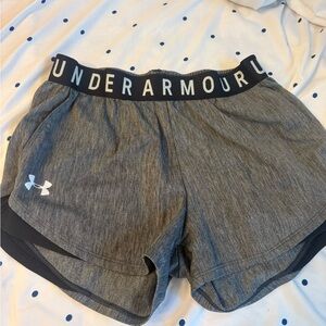 Under Armour Women's Charcoal and Black Athletic Shorts